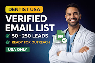 find verified dentist leads in USA with emails