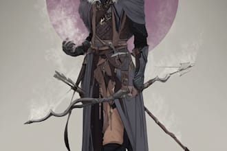 create fantasy female, dnd illustration