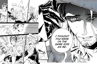 draw anime manga comic book webtoon manhwa cover art as manga artist