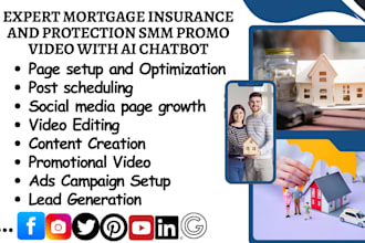 be your mortgage insurance smm promo video with ai chatbot to increase sales
