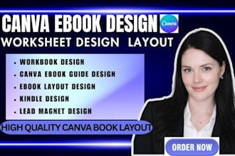 design stunning ebook canva course worksheet workbook guide design for student