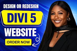 design a fast, modern divi 5 wordpress website or landing page
