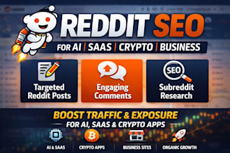 do reddit seo posts, comments for ai saas crypto tokens business website