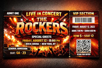 create concert and movie ticket