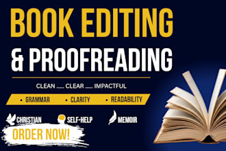 proofread and edit christian book, selfhelp, proofread nonfiction, memoir ebook