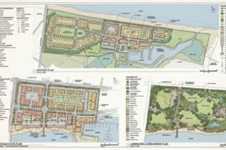 design architectural 2d site plan, master plan and landscape plan