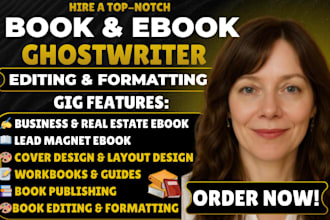 ghostwrite your business or real estate lead magnet ebook and KDP formatting