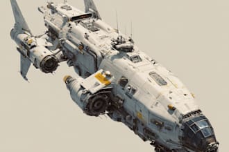making a sci fi spaceship art