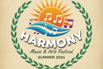make wonderful party celebration event festival logo for your brand
