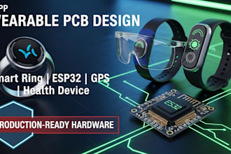 wearable health device, smart ring, watch, bands, clothing, gps tracker, esp32