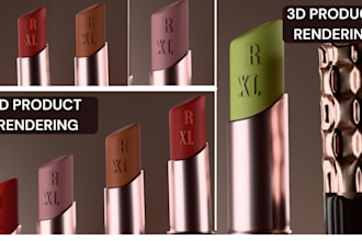 do photorealistic 3d product rendering for your cosmetics