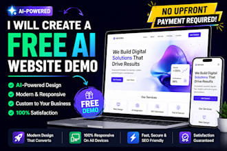 create a free ai website demo