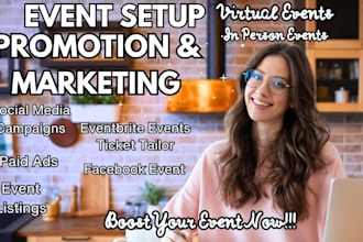 manage eventbrite promotion, event marketing, event planning