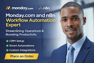set up mondaycom workspace, CRM and workflows