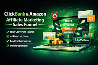 build clickbank and amazon affiliate marketing sales funnel
