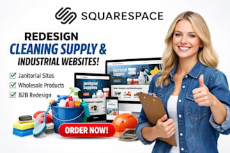 redesign cleaning supply website janitorial material website industrial website