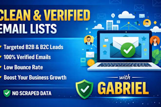 do b2b lead and provide clean verified email list for your business growth