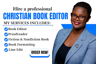 christian book editor, proofreader, format, fiction and non fiction book, memoir