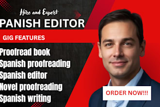edit, proofread your spanish content for native fluency, novel, manuscript