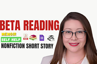beta read and critique your personal memoir or self help book