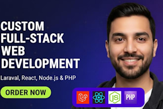 build a full stack laravel and react web application