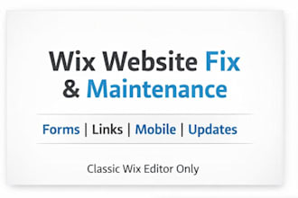 fix issues and maintain your wix website