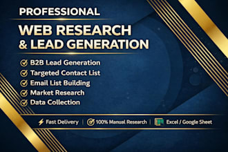 do targeted b2b lead generation and web research