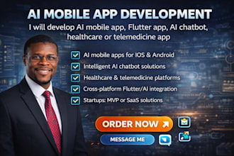 develop ai mobile app flutter app ai chatbot for healthcare or telemedicine app