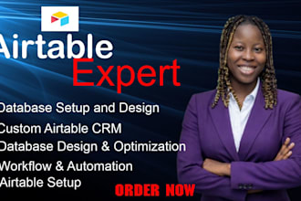 be your airtable expert for CRM setup, automation, database