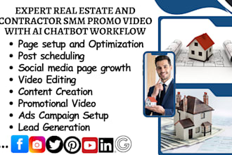 be your real estate contractor smm promo video with ai automated workflow