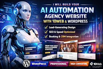 ai automation agency website, ai agency website, digital agency website, 10web
