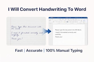 do accurate typing of handwritten notes and PDF to word