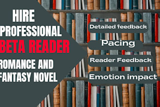 beta read your romantasy manuscript with a developmental reader report
