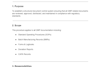 structure gmp documentation and cleanroom compliance system