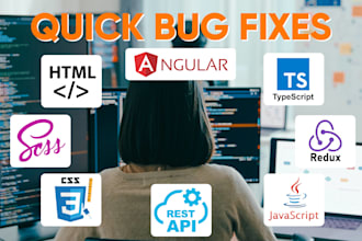 fix bugs in your angular, typescript, javascript web app