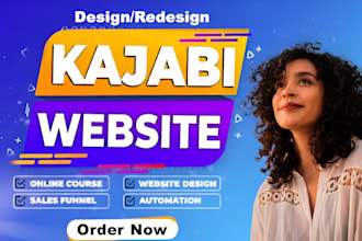 design or fix kajabi website, funnel and online course