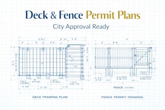 provide deck and fence structural permit plan