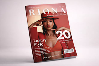 design fashion magazine layout, magazine cover, book cover, book layout,