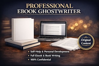 be your ebook ghostwriter, self help ebook writer book writer, ghost book writer