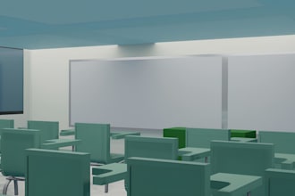 make 3d school renovation,3d classroom, lecture hall library, hostel locker room