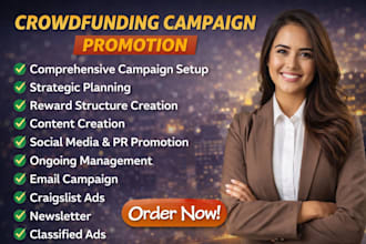 do crowdfunding campaign promotion for kickstarter indiegogo gofundme marketing