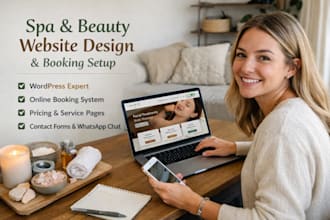 create a sales generating spa and beauty salon website with booking system