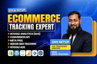 setup ga4 ecommerce tracking, google ads, meta pixel, GTM, server side tracking