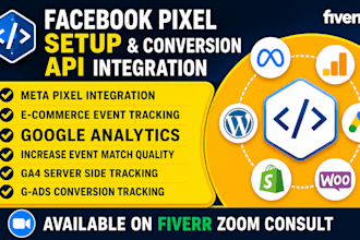 setup meta facebook pixel conversion API server side tracking,fix meta pixel,ga4