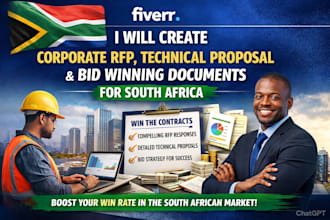 do corporate rfp, technical proposal, and bid winning documents for south africa
