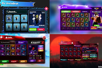 create professional UI design and game systems for your roblox game