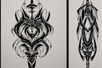draw for you a custom tribal tattoo design