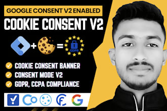 fix, setup google consent mode v2, cookie consent banner, gdpr, ga4, cookiebot