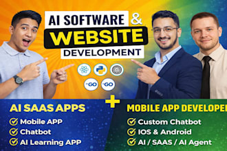 develop ai software website ai chatbot website flutter mobile app development