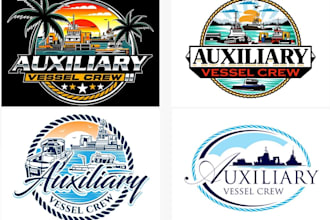 create professional luxury boat logo